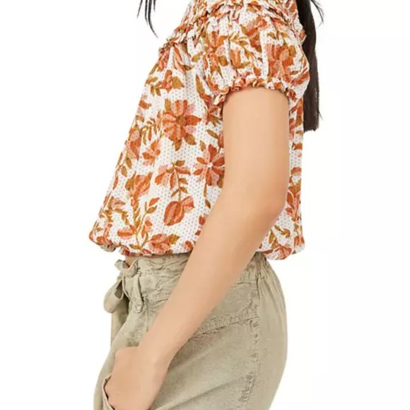 Free People Off the Shoulder blouse with puff sleeves, size medium, NEW - Picture 3 of 6